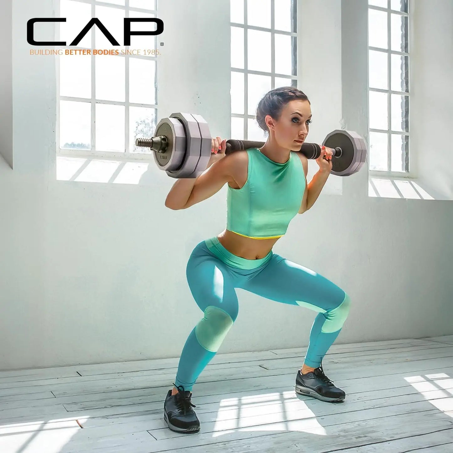 Portable and adjustable dumbbell set designed for outdoor fitness, 66 lbs included