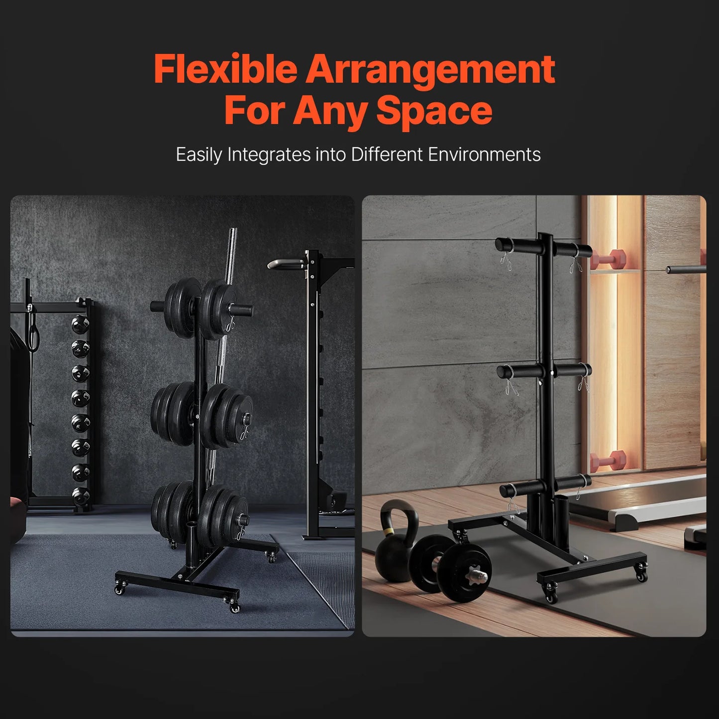 1000 lb capacity barbell storage stand with wheels for easy home gym setup