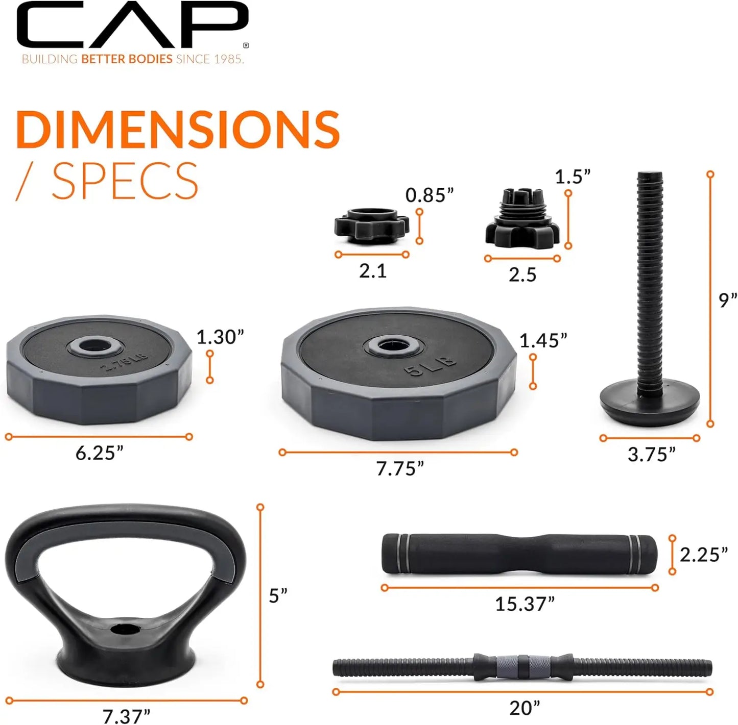66-pound dumbbell set for outdoor workouts with adjustable weight plates
