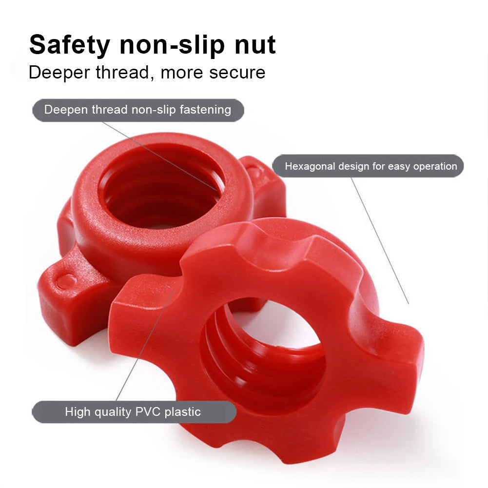 Deeper thread more secure non slip nut for dumbbell bar