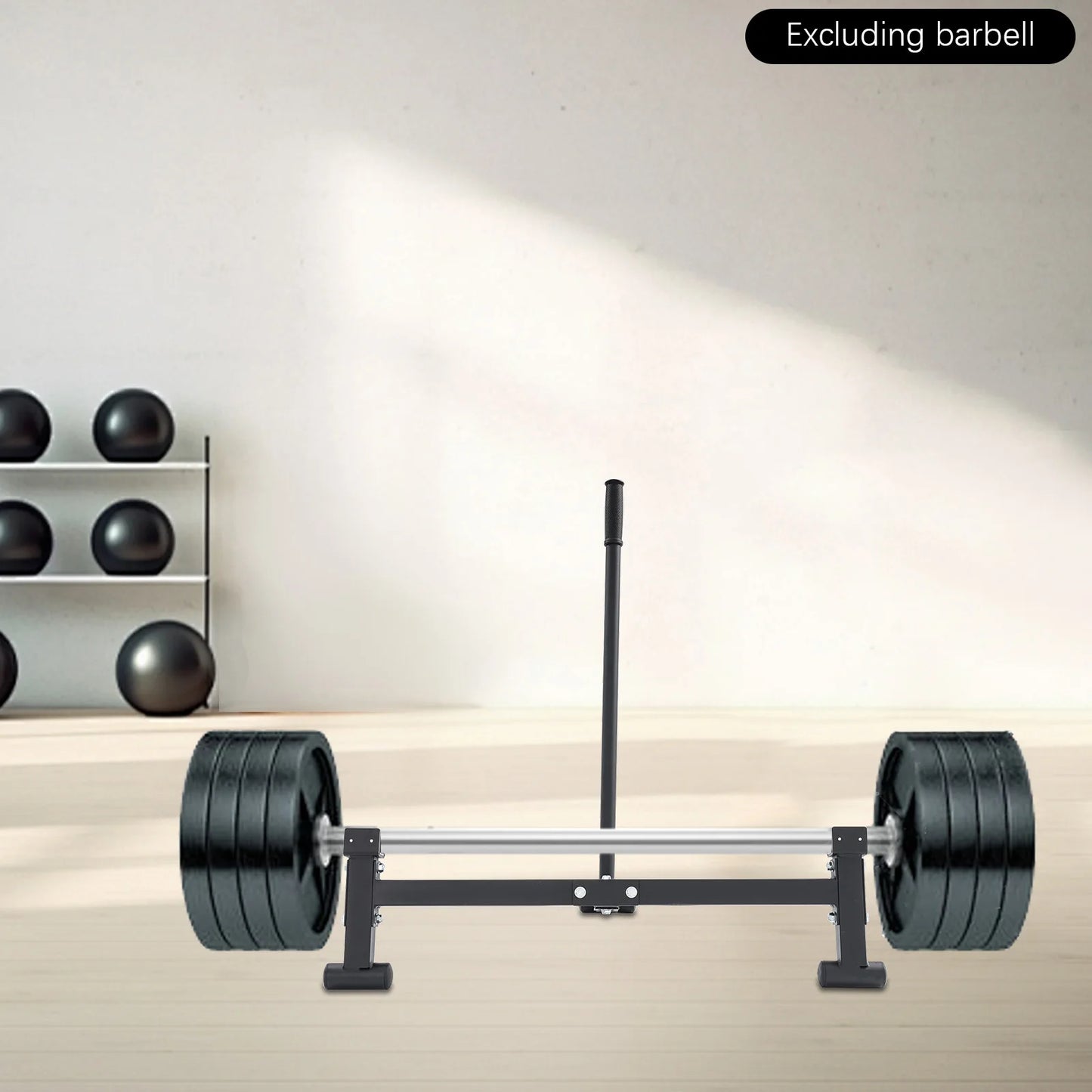 Barbell lifting jack stand designed to hold up to 220 pounds.