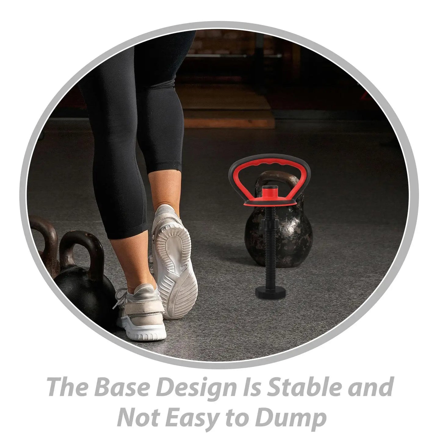Easy-to-use adjustable handle for converting dumbbells into kettlebell weights