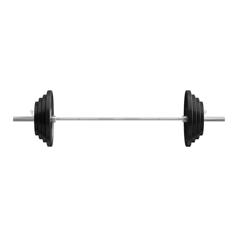 Full-length 220cm gym barbell bar designed for serious weightlifting.