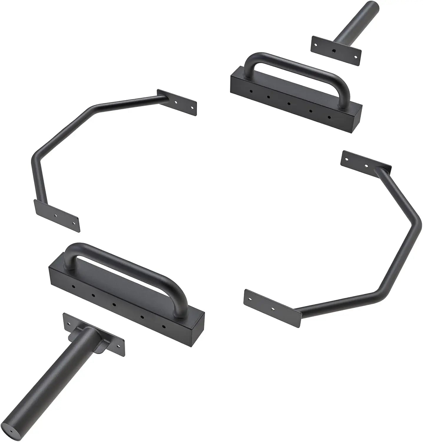 Hex trap bar designed for outdoor strength training and heavy lifts.