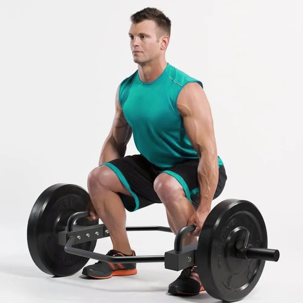 Durable hexagonal trap bar for safe and stable outdoor workouts.