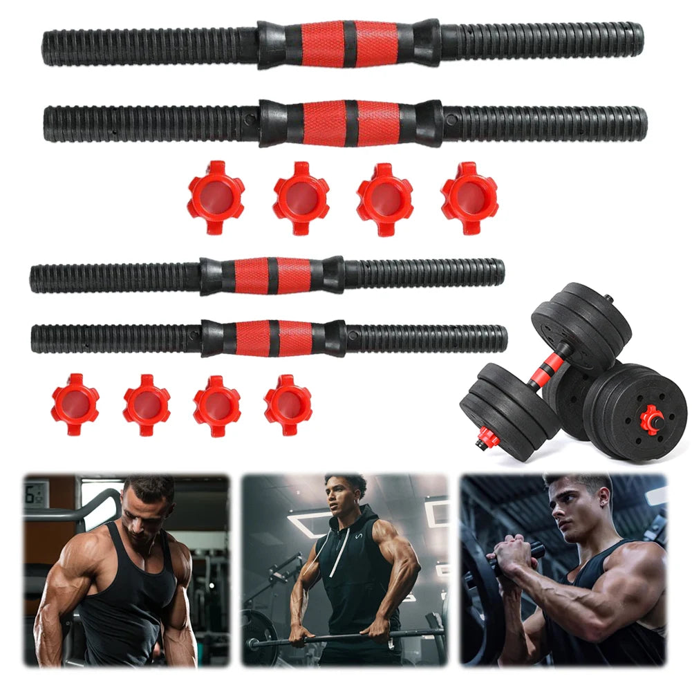Durable dumbbell bars with anti-slip grip