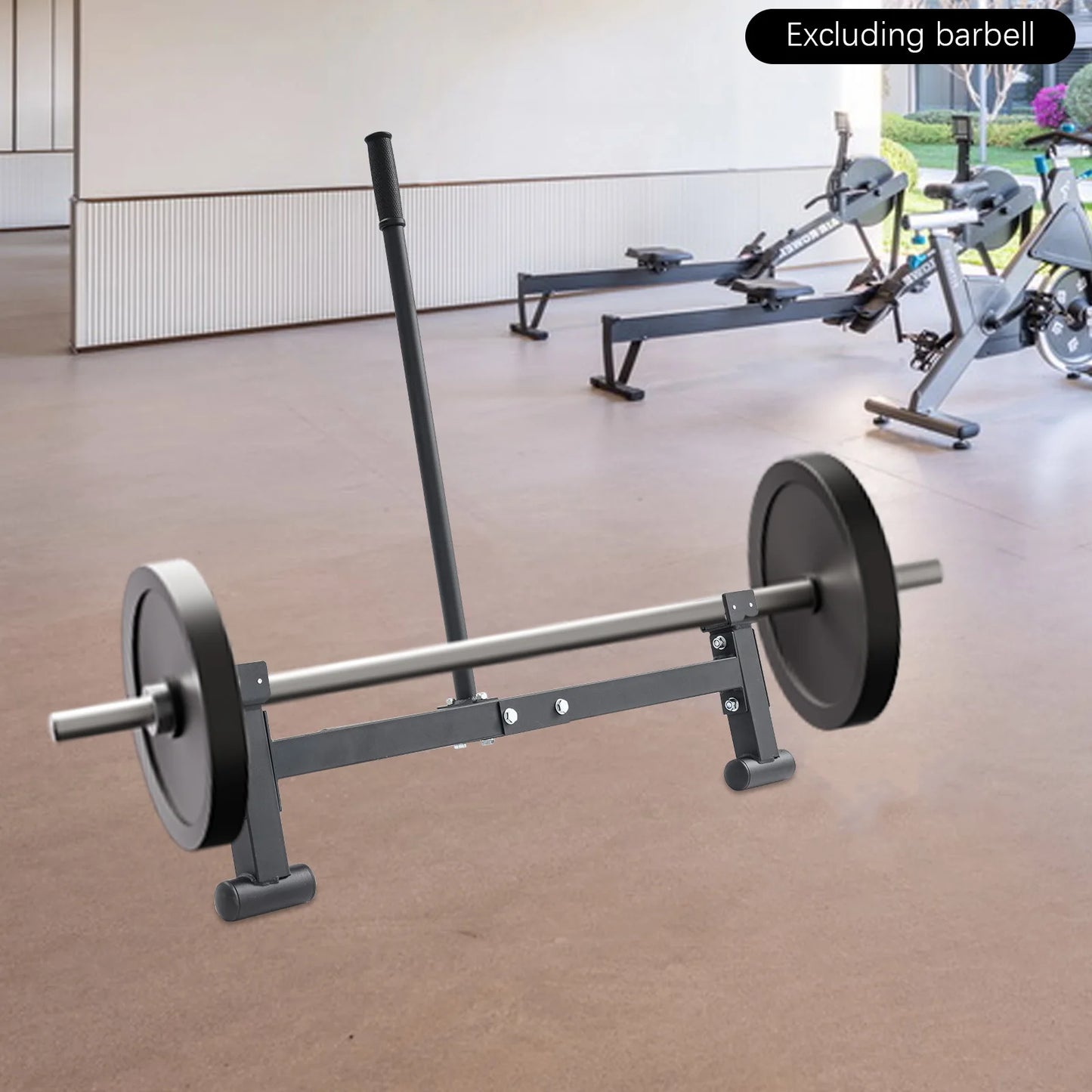 Compact barbell jack with 220 lbs load capacity for home and gym use.