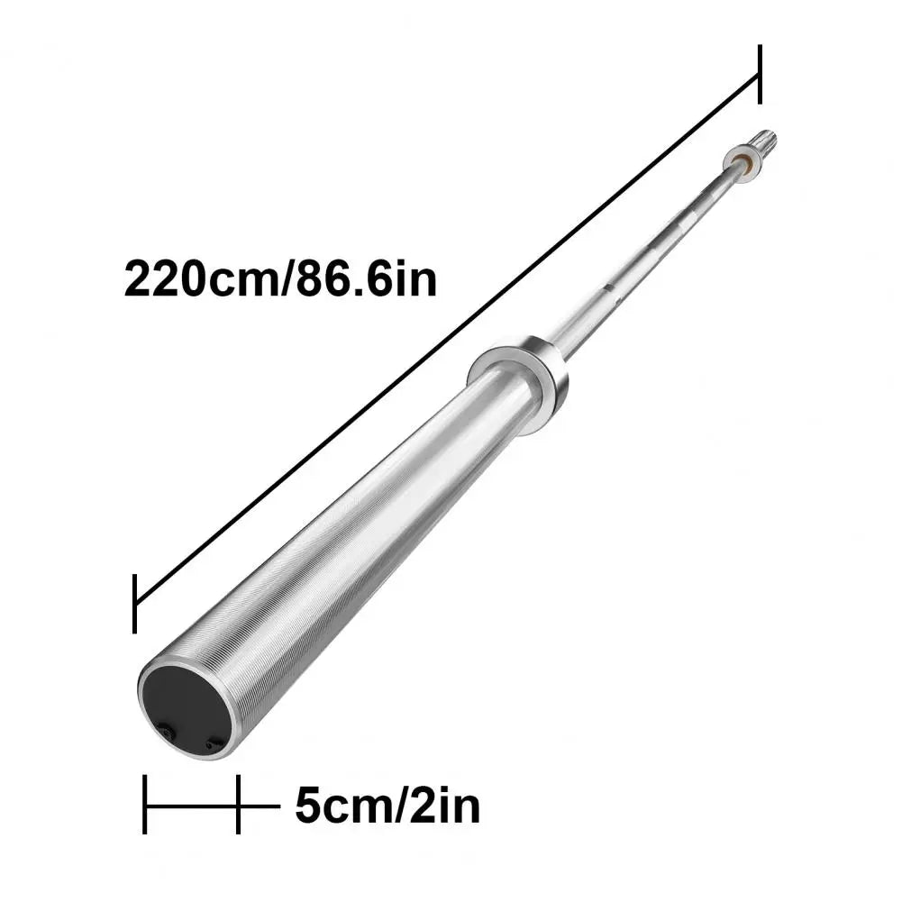 Durable gym barbell bar built for competition and high-performance lifting