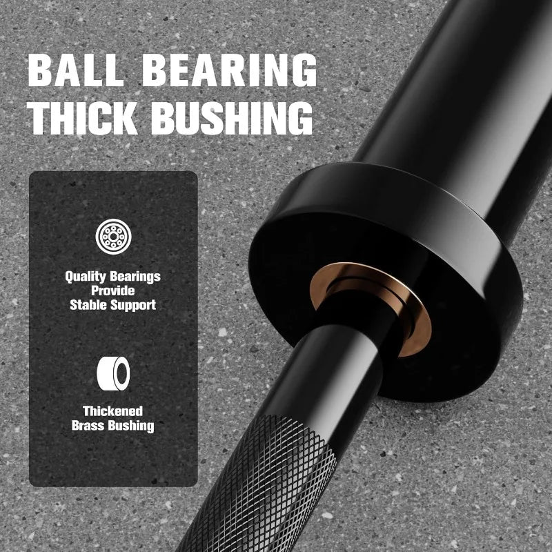 Weather-resistant 4ft barbell set with 85 lbs weight for outdoor lifting.
