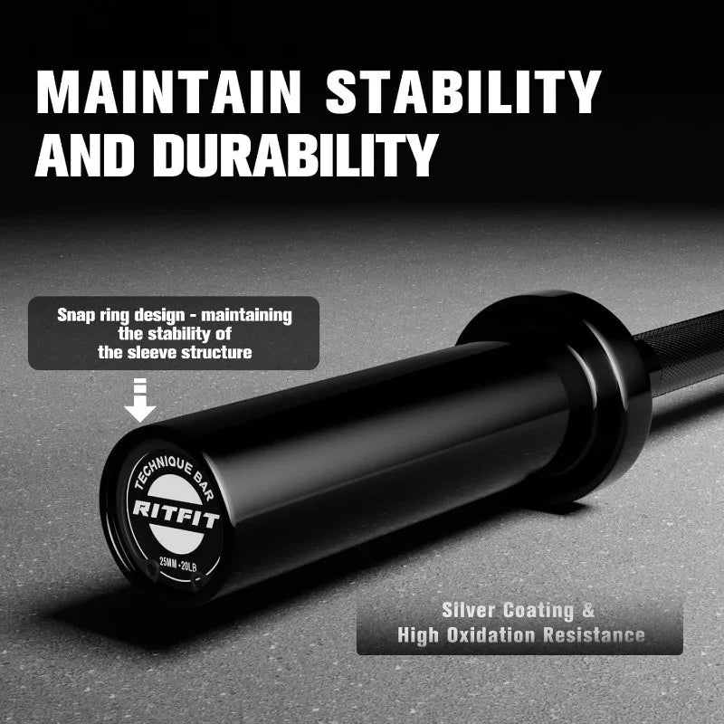 Sturdy 4ft outdoor barbell with 85lb plates for full-body strength training