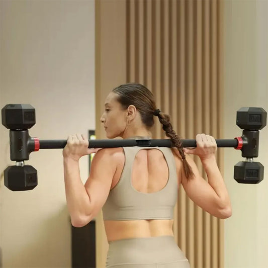 Adjustable outdoor barbell set