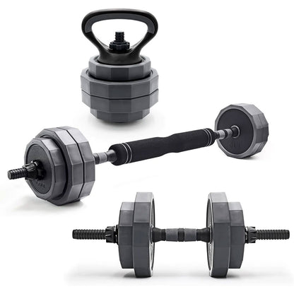 Set of adjustable dumbbells and a kettlebell with 88lbs weight set included 