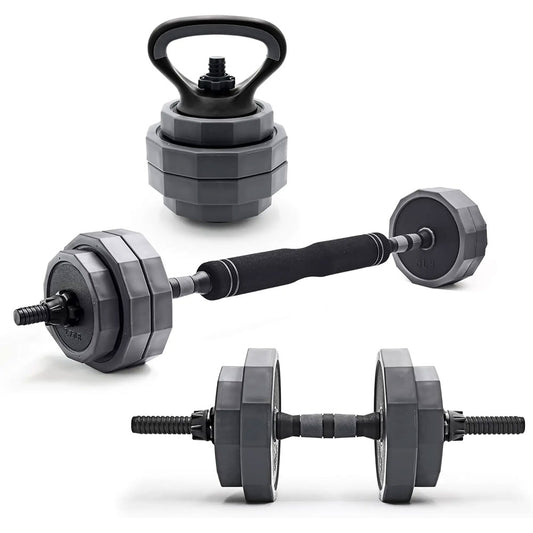 Set of adjustable dumbbells and a kettlebell with 88lbs weight set included 