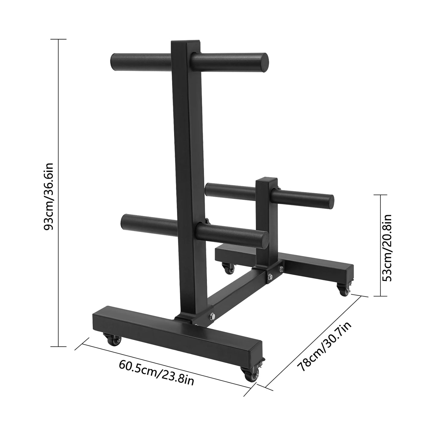  2-inch plate storage rack on wheels with high 1102.3 lb weight capacity.