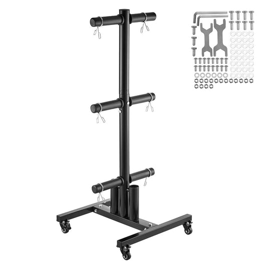 Moveable barbell rack stand with 1000 lbs capacity