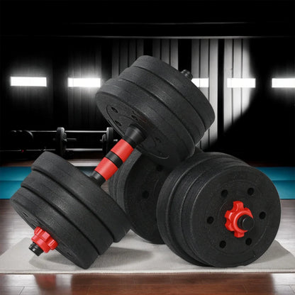 Set of dumbbell rods with textured handles