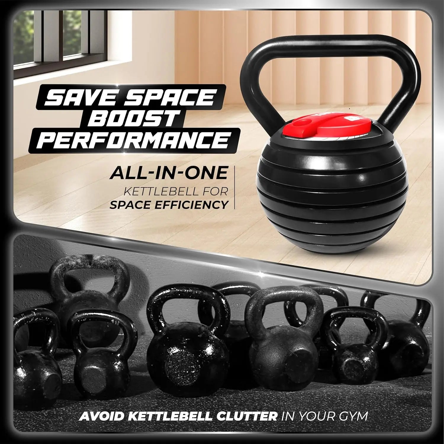 Versatile 40lbs kettlebell with adjustable design for full-body training