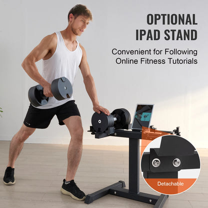 Dumbbell stand with adjustable height and strong 300-pound weight support